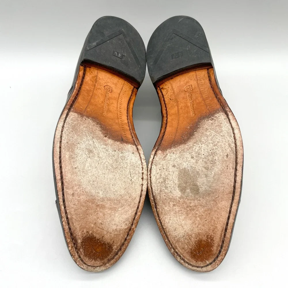 Allen Edmonds Mens 12D Park Avenue Oxford Shoes Dark Brown Leather Cap Toe